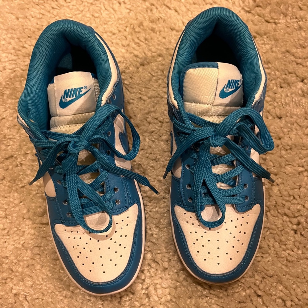 Nike dunk blue sneakers, size 6